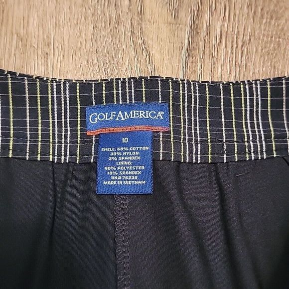 Golf American Skort Skirt ~ Sz 10 ~ Black & White ~ Above Knee ~ Zips on Side - Picture 4 of 5